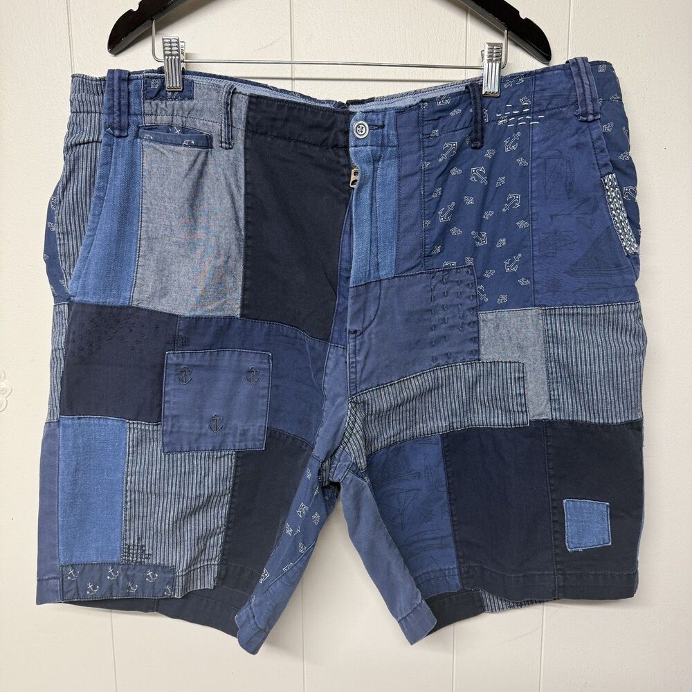 Polo Ralph Lauren Naval Tailors Shorts Patchwork Nautical Anchor Classic Fit 44B